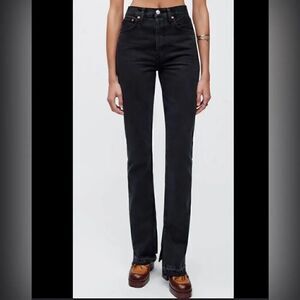 Re/Done Iconic Heritage 70s High Rise Skinny Boot Blue jeans size 29 NWT